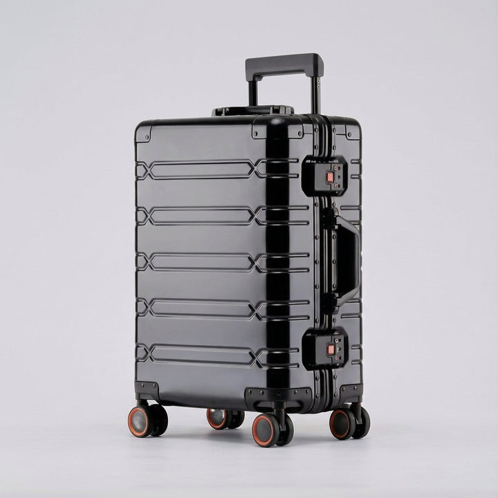 Effizienter 360°-Spinner-Reisekoffer von GlidePro. Robustes Handgepäck mit TSA-Schloss & Leichtlaufrollen für Urlaub.