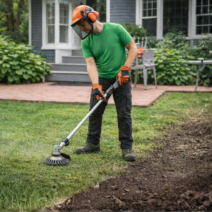 Effizienter Rasentrimmerkopf zur Unkrautentfernung. Universal-Aufsatz für alle Ihre Gartenpflege-Bedürfnisse.