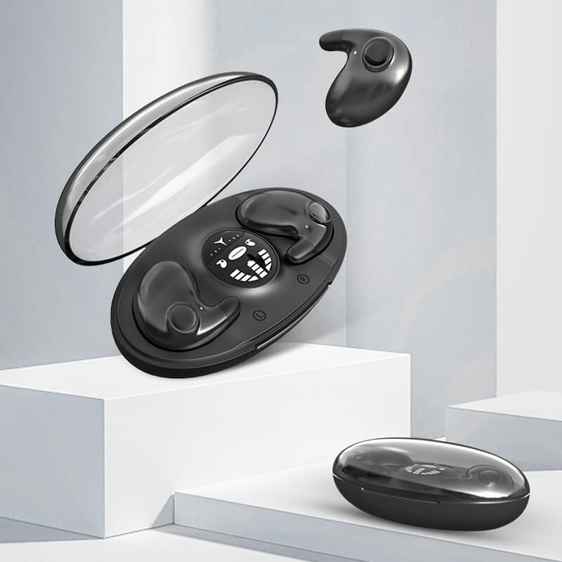 Unsichtbare In-Ear Schlafohrhörer, kabellos und komfortabel, perfekt für Seiten-Schläfer.