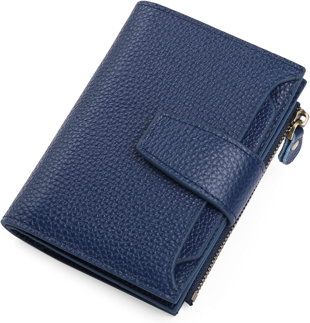 Minimalistische kurze Geldbörse, unisex, mit RFID-Schutz, ideal für Karten und wenige Münzen.