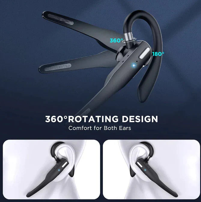 Unisex RoadMic Pro Bluetooth 5.1 headset, biedt stabiele draadloze connectiviteit en superieure geluidskwaliteit.