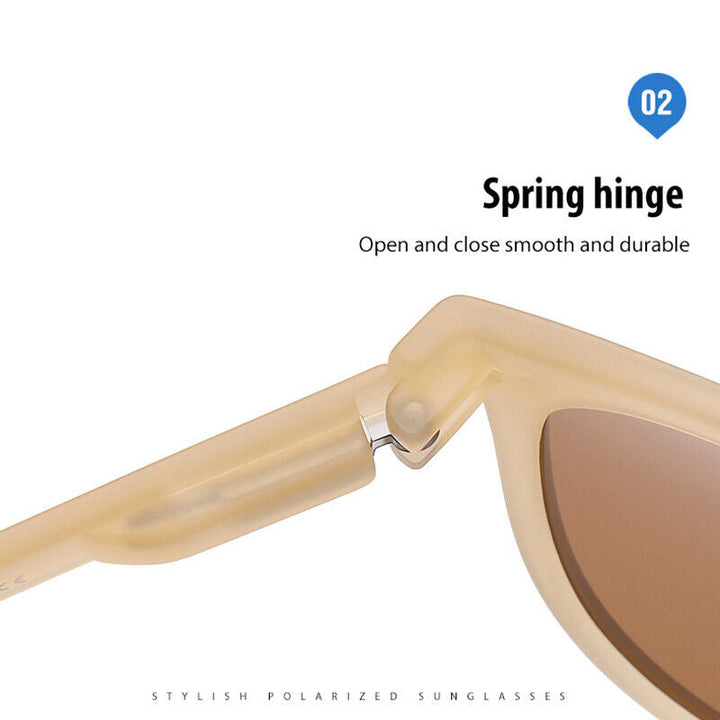 Sommerliche Unisex-Sonnenbrille, faltbar, Retro-Design, mit zuverlässigem UV-Schutz.