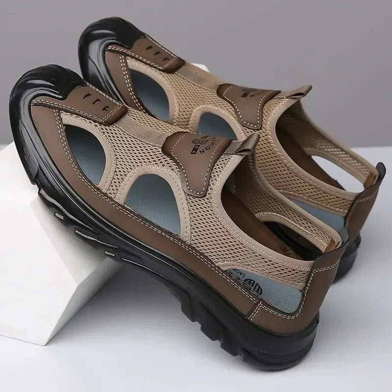 Bequeme Herren Sommer Sandalen, orthopädisch, atmungsaktiv & rutschfest für langanhaltenden Tragekomfort.