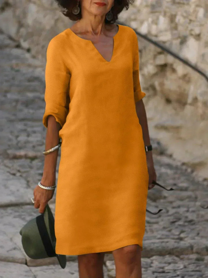 Festliches Damen Midi Sommerkleid, elegant und bequem für Hochzeiten, Gartenpartys & Anlässe.