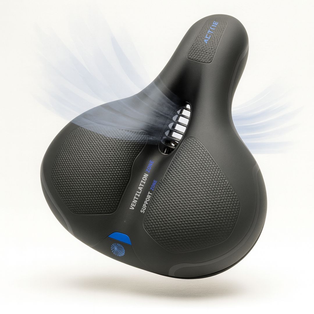 Ergonomischer Fahrradsattel unisex, gepolstert für maximalen Komfort. Ideal für lange Fahrten.