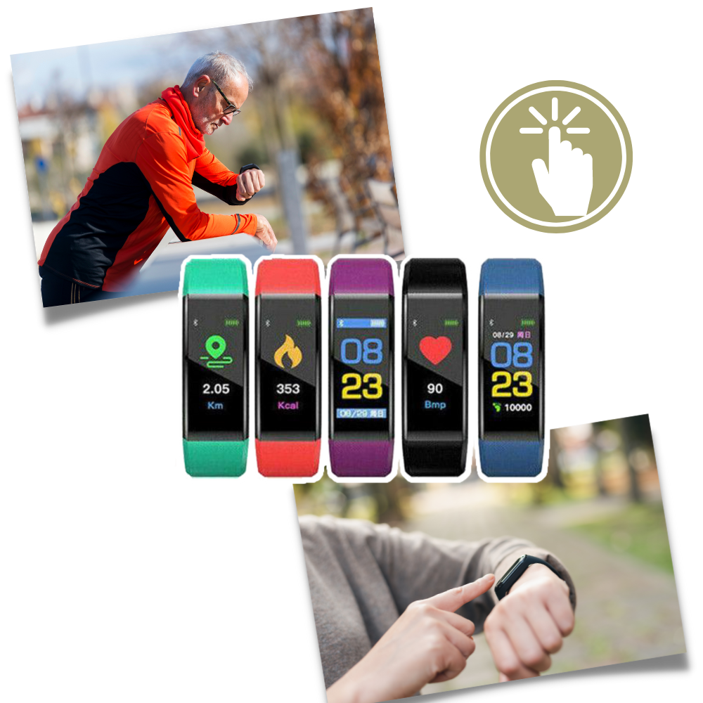 Geschenkidee für Senioren: Komfortable, wasserdichte Fitness Uhr mit Herzfrequenzmessung.
