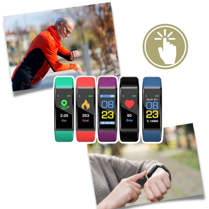 Geschenkidee für Senioren: Komfortable, wasserdichte Fitness Uhr mit Herzfrequenzmessung.
