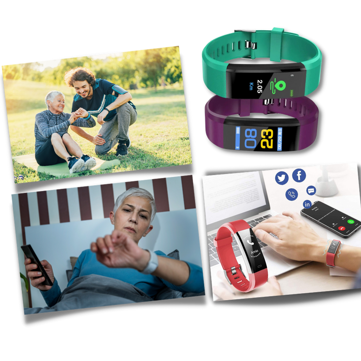 Vielseitige Senioren Smartwatch: Herzfrequenz, Schritte, Schlaf, wasserdicht. Für mehr Gesundheit.