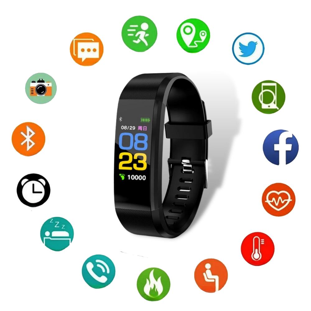 Fitness Smartwatch für Senioren: Misst Herzfrequenz, Schritte & Schlaf. Komfortables Silikonarmband.