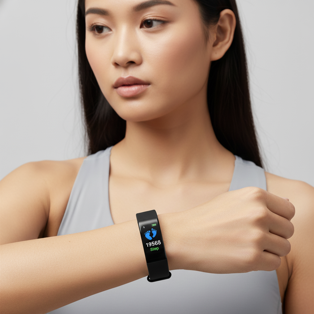 Fitness Uhr für Senioren: Misst Herzfrequenz, Schritte & Schlaf. Einfache Bedienung & robust.