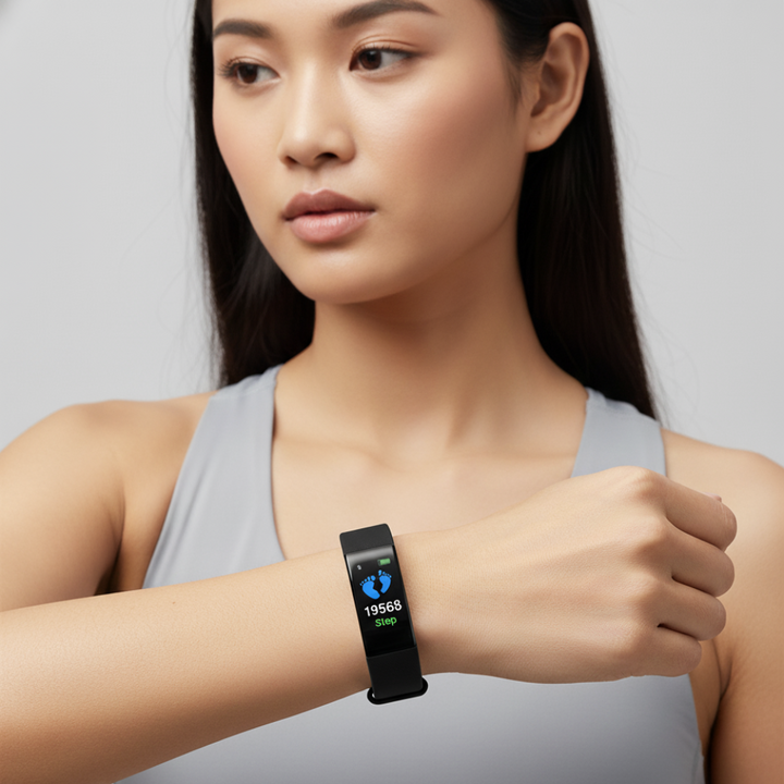 Fitness Uhr für Senioren: Misst Herzfrequenz, Schritte & Schlaf. Einfache Bedienung & robust.