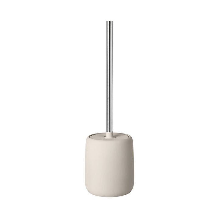 Moderne, matte Toilettenbürste mit stabilem Halter, hygienisch und sehr pflegeleicht.