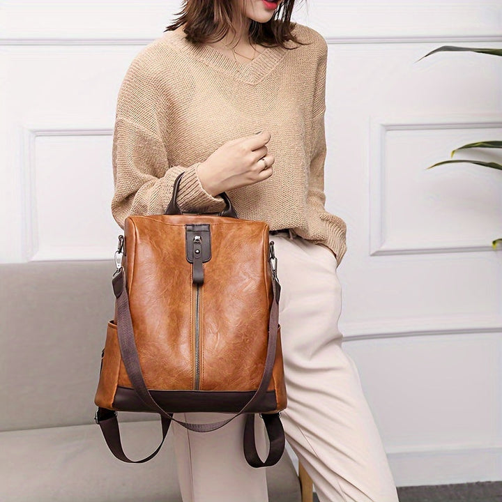 Eleganter Damen Anti-Diebstahl-Rucksack, wasserfest, stilvoll, vielseitig als City- & Reiserucksack.