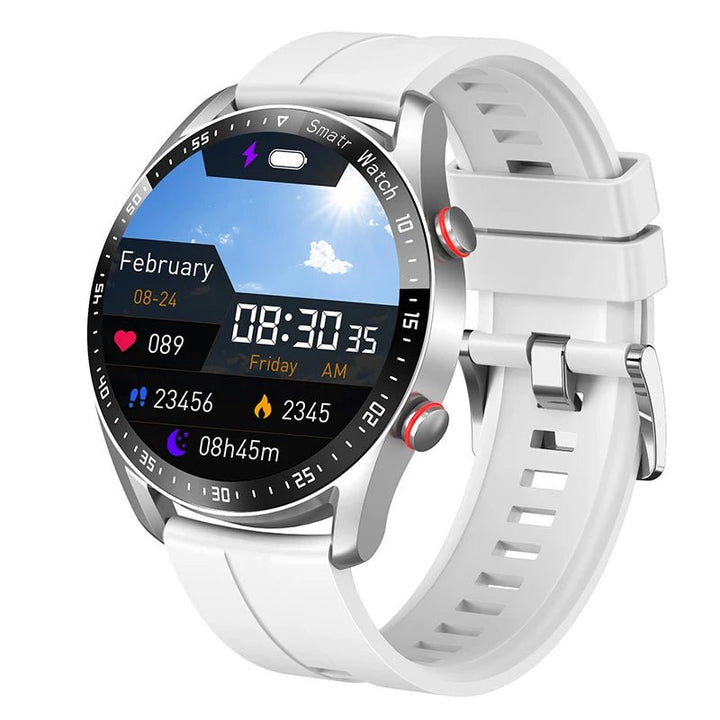 Smartwatch unisex: Aktivitätstracker, Herzfrequenz-Messung, EKG. Wasserdichte Sportuhr für Training & Alltag.