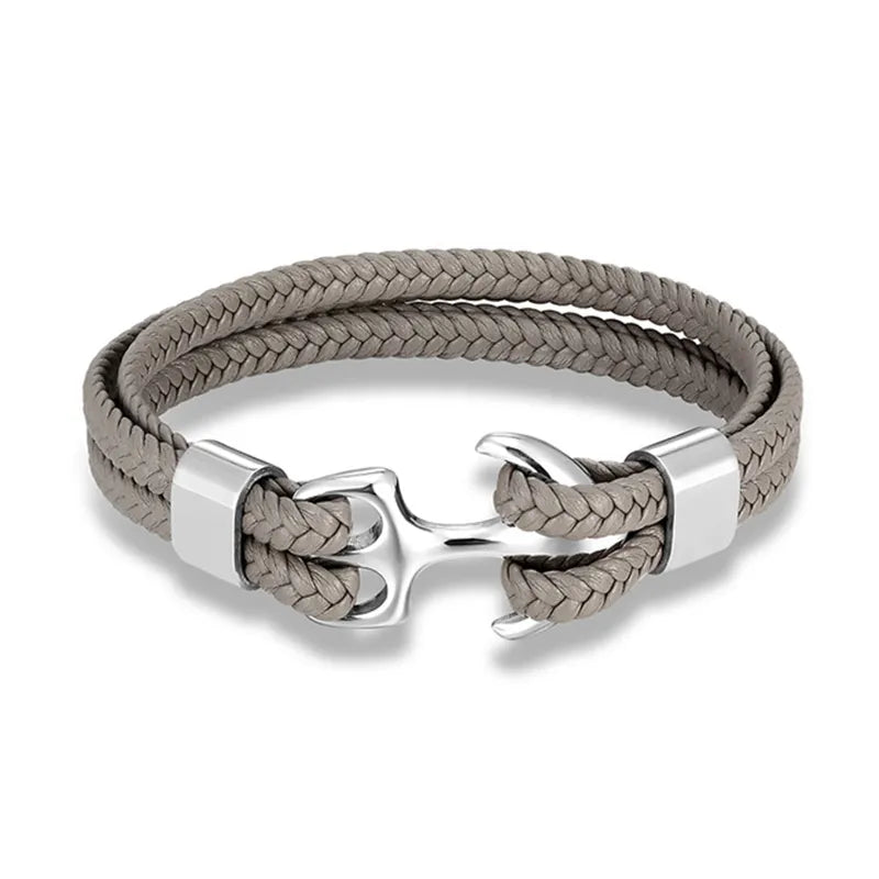 Elegantes maritimes Anker-Armband, mehrschichtig, in Gold-Optik für Unisex. Zeitloses Accessoire.