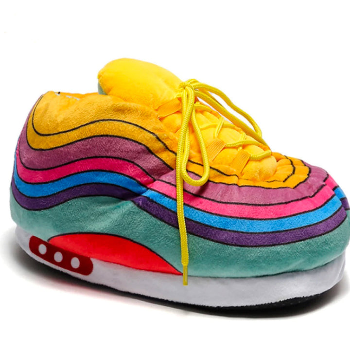 Modische, übergroße Unisex Slipper im Sneaker-Look. Bietet Komfort und Stil für gemütliche Tage und lässige Outfits.