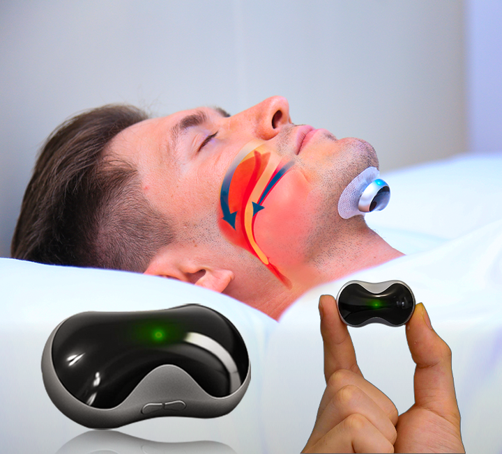 QuietWave Anti-Schnarch-Gerät für ruhigere Nächte & erholsamen Schlaf; fördert Gesundheit & Wohlbefinden.