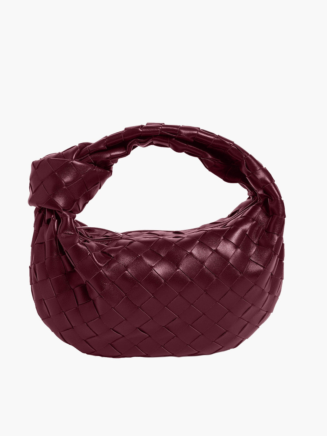 Feminine gewebte Mini-Handtasche Isabella, ein stilvolles Accessoire mit Flechtdesign.
