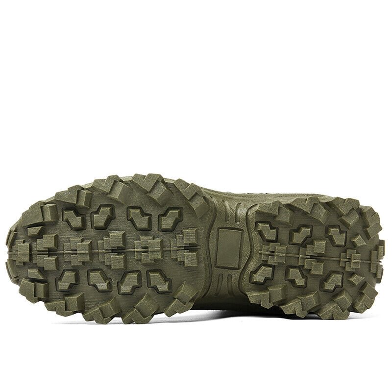 Sohlenprofil der wasserdichten taktischen Herren Arbeitsstiefel für optimalen Grip.