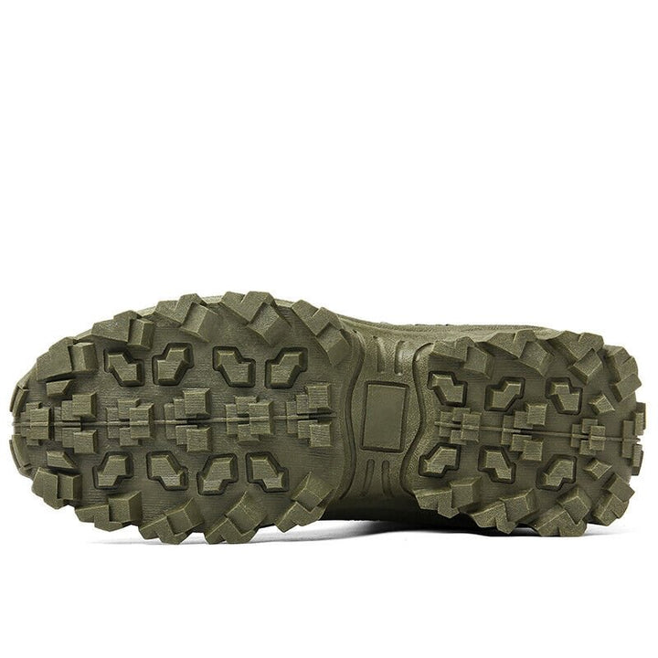 Sohlenprofil der wasserdichten taktischen Herren Arbeitsstiefel für optimalen Grip.