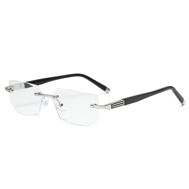 Unisex Brillengestell gold mit multifokalen Gläsern und Blaulichtfilter. Ideal als Lese- & Bildschirmbrille.