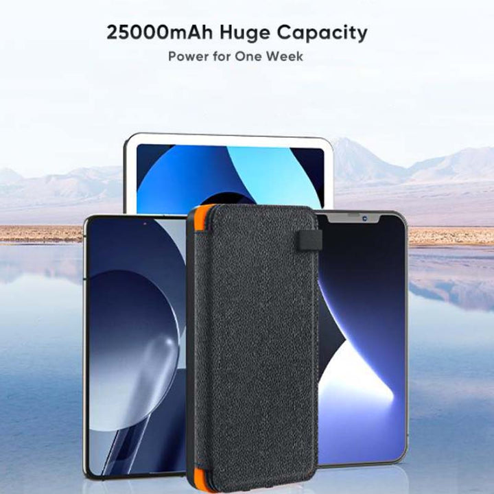 Handliches Reisezubehör: Solar Powerbank mit 3 USB-Ports, 4 Panels für Outdoor & Notfall-Aufladung.