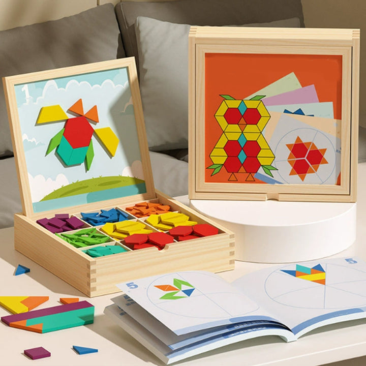 Hochwertiges magnetisches Lernspiel für Kleinkinder aus Holz: Fördert Formen- & Farbenerkennung sowie Feinmotorik.