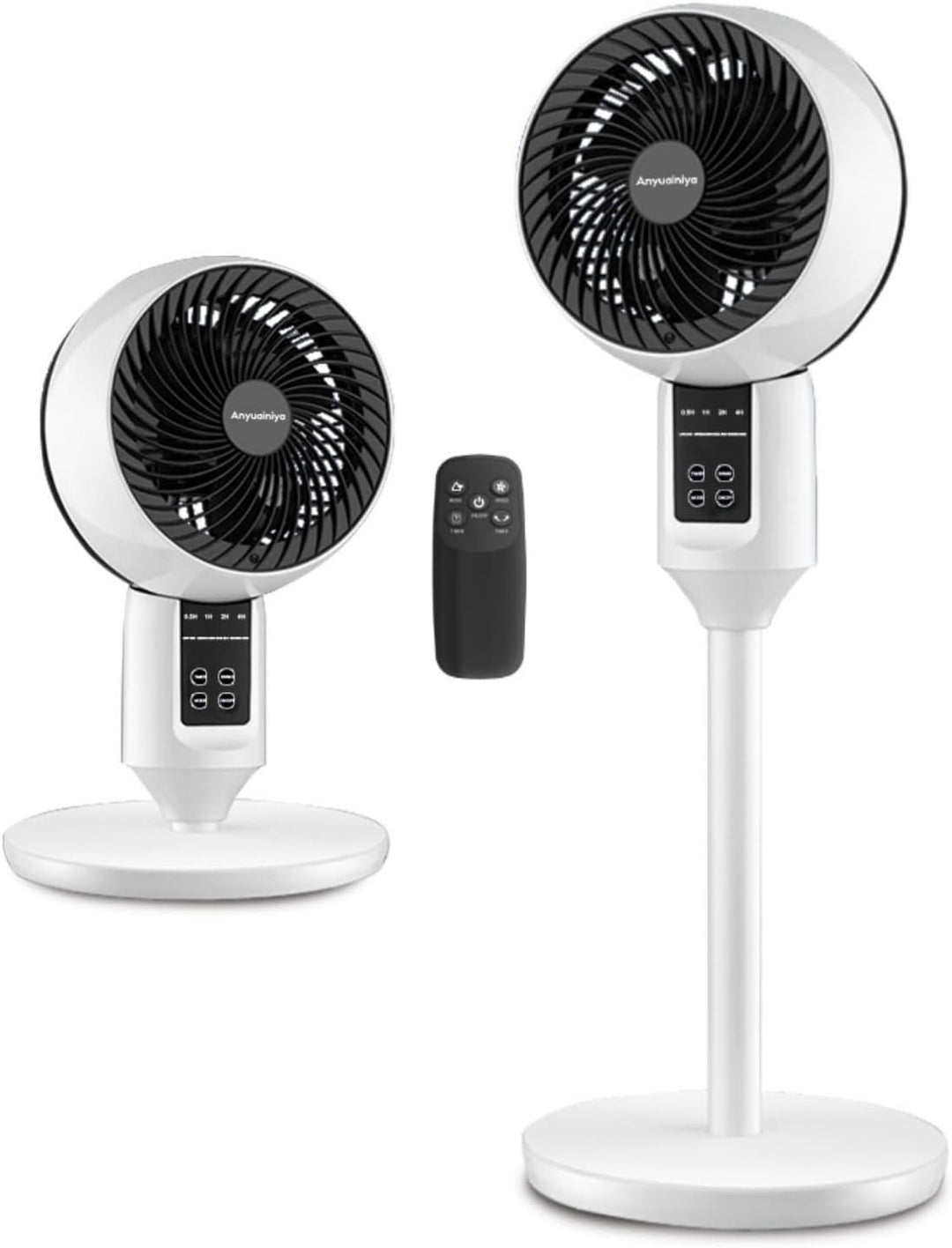 Standventilator Aerion mit 3D-Oszillation, Fernbedienung & höhenverstellbar. Leise Kühlung für Zuhause & Büro.