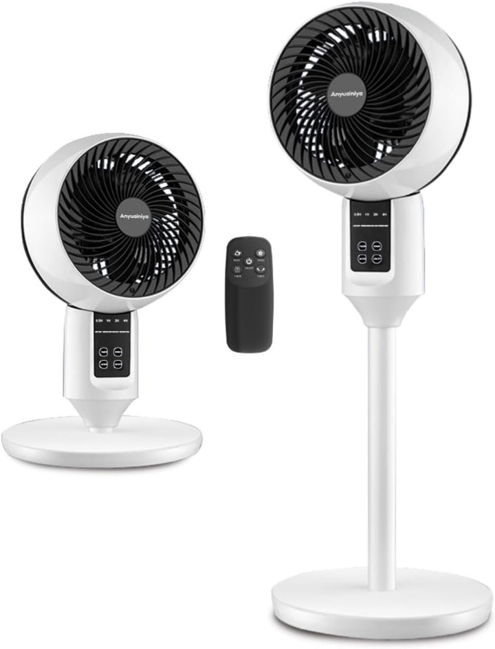 Standventilator Aerion mit 3D-Oszillation, Fernbedienung & höhenverstellbar. Leise Kühlung für Zuhause & Büro.