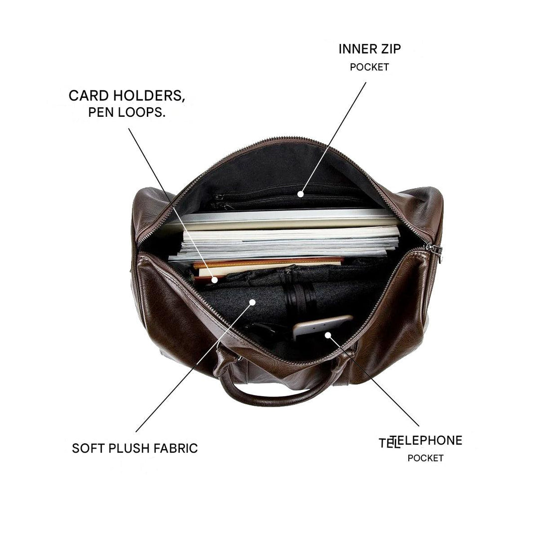Flexible Reisetasche, schwarz, leicht & robust, vielseitig einsetzbar als Handgepäck oder Weekender.