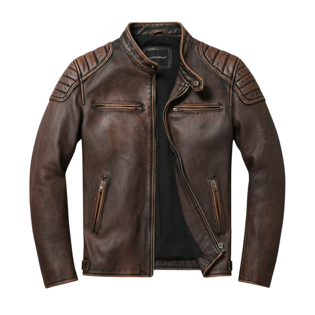 Moderne Herren Freizeitjacke im Vintage-Look, ideal als Übergangsjacke, mit stilvoller Passform.