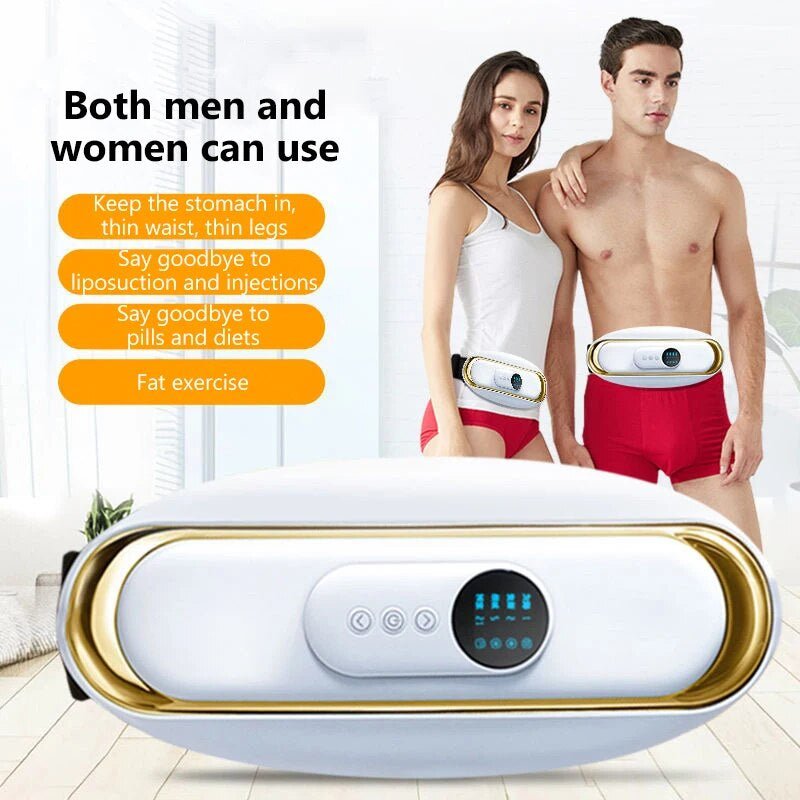 Unisex SlimBelt Vibrationsgürtel für Bauch & Taille, USB-aufladbar, modern und ergonomisch für Massage.