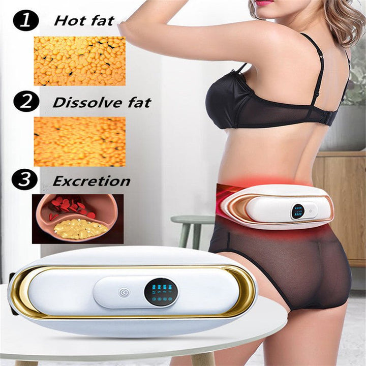 Komfortables SlimBelt Bauch- und Taillen-Massagegerät mit Wärmefunktion für tiefe Entspannung & Wohlbefinden.