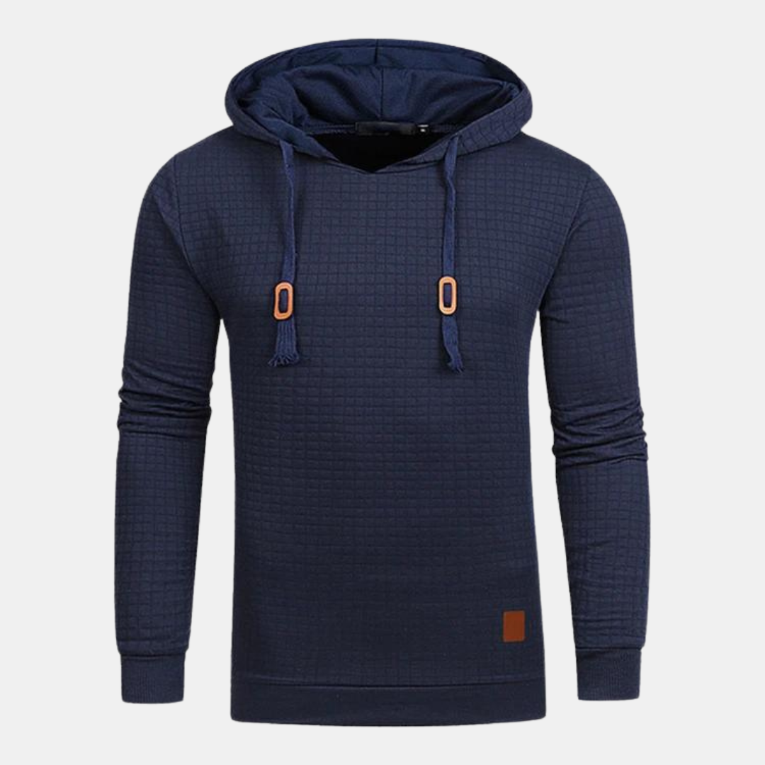 Bequemer Herren Kapuzenpullover für lässige Streetwear. Stylischer Hoodie mit Vintage-Muster, perfekt für Freizeit & Herbst.
