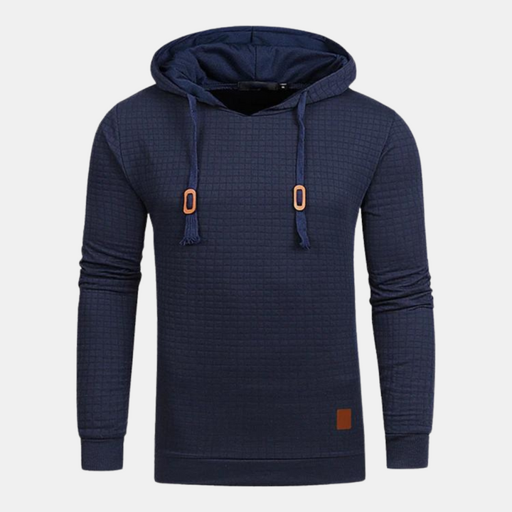 Bequemer Herren Kapuzenpullover für lässige Streetwear. Stylischer Hoodie mit Vintage-Muster, perfekt für Freizeit & Herbst.