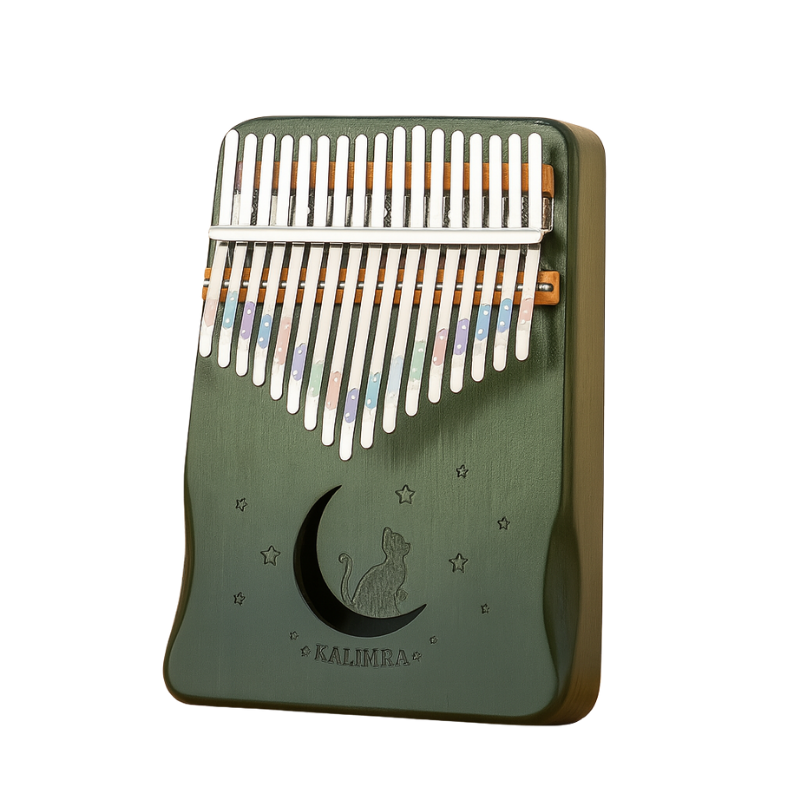 Handgefertigtes 17-Tasten Kalimba Daumenklavier aus robustem Holz. Akustisches Instrument für Anfänger.