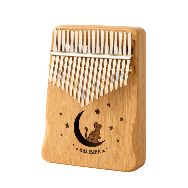 Edles Holz-Kalimba mit 17 Tasten. Perfektes tragbares Fingerklavier & Musikinstrument für Entspannung oder als Geschenk.