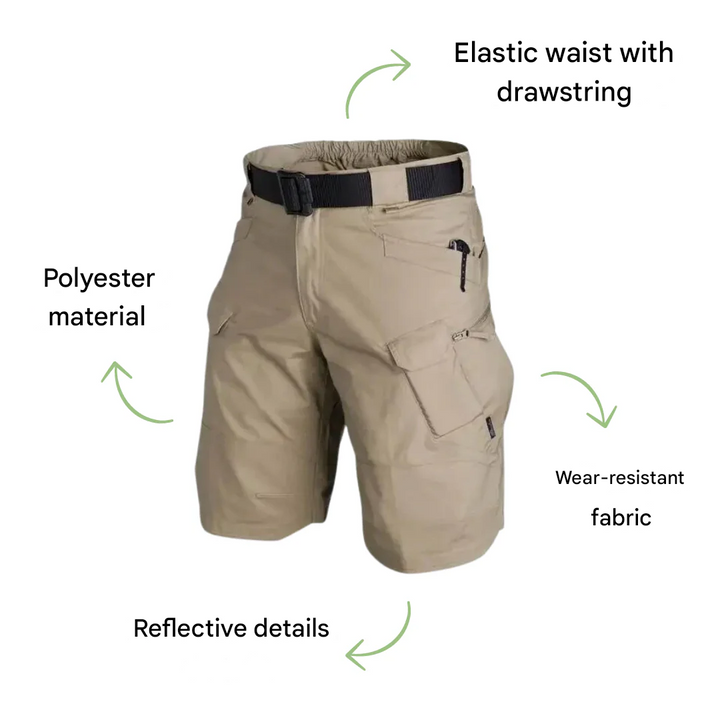 Vielseitige Herren Outdoor Cargo Shorts für aktive Männer. Perfekt für Reise, Wandern & Freizeit.