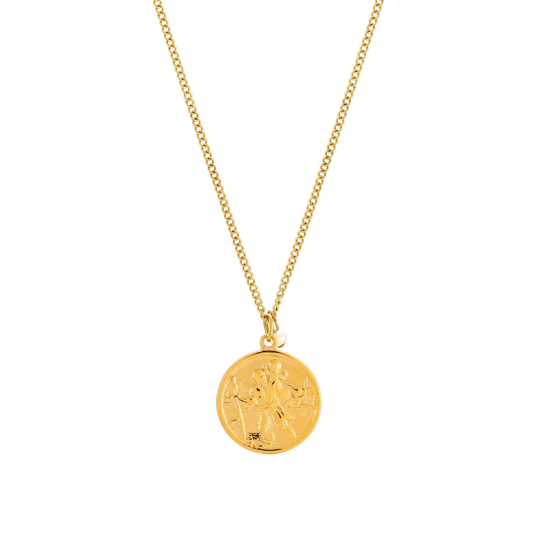 Gold Medaillon Halskette für Damen, öffnbar, mit schimmernder Süßwasserperle, Perlenkette.
