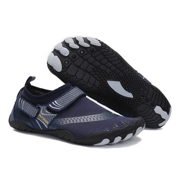 Unisex Barfuß Wasserschuhe mit orthopädischem Design für natürliche Bewegung. Schnelltrocknend und flexibel.