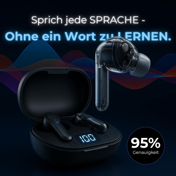 Ergonomische Unisex Übersetzer-Ohrhörer, kabellos, bieten bequemen Sitz für lange Kommunikation und Sprachen.