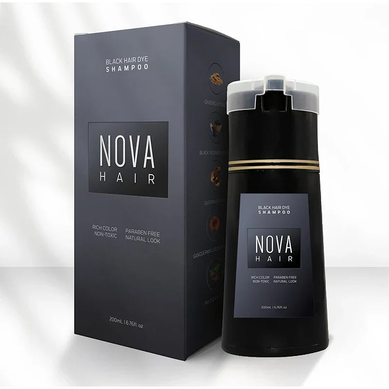 Unisex Haarfärbe-Shampoo Flasche für schnelle Farbauffrischung in 10 Min. Schonende Haarfarbe für Zuhause.