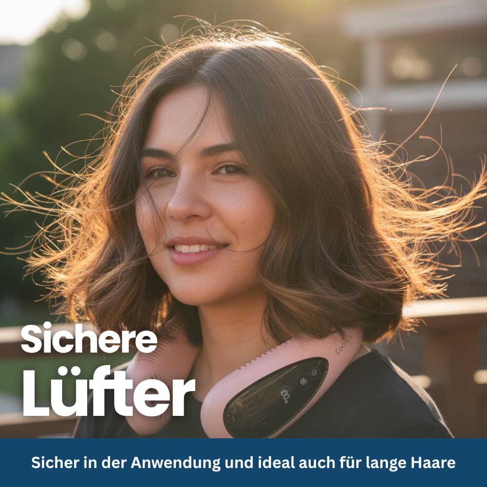 Elektronischer Halsventilator mit Kühlfunktion für Unisex-Nutzung; ideal für Camping, Sport & Reisen im Sommer.