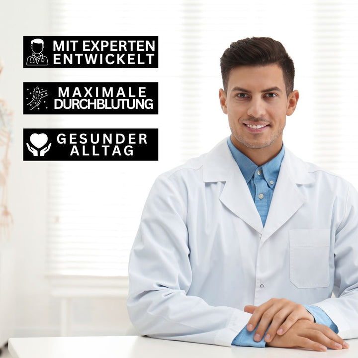 Wadenstützende Kompressionsstrümpfe für Fußgesundheit, Thromboseprophylaxe und optimalen Alltagskomfort.