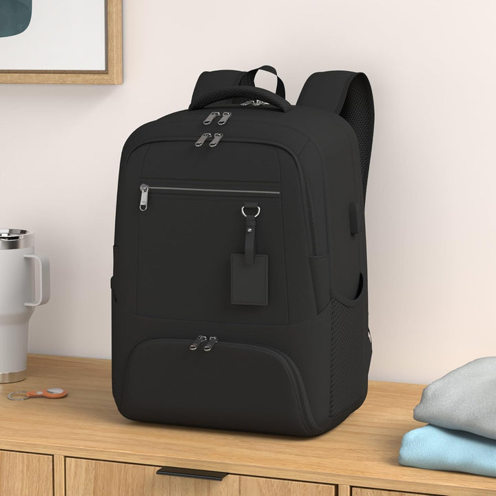 Moderner Unisex-Rucksack für Laptop und Lunch, mit USB-Anschluss und vielen Organisationsfächern.