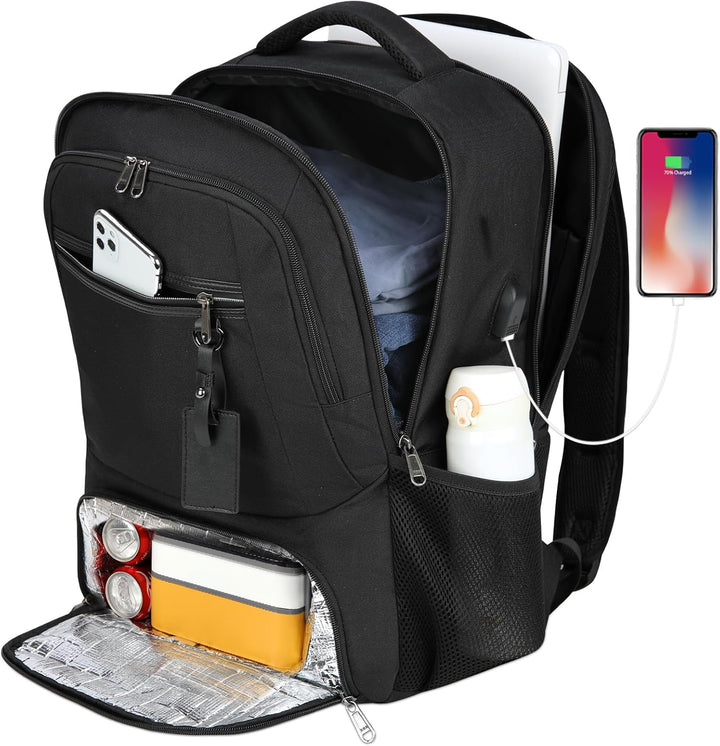 Wasserdichter Unisex-Rucksack für Laptop und Mittagessen, perfekt für Schule, Uni und Reisen.