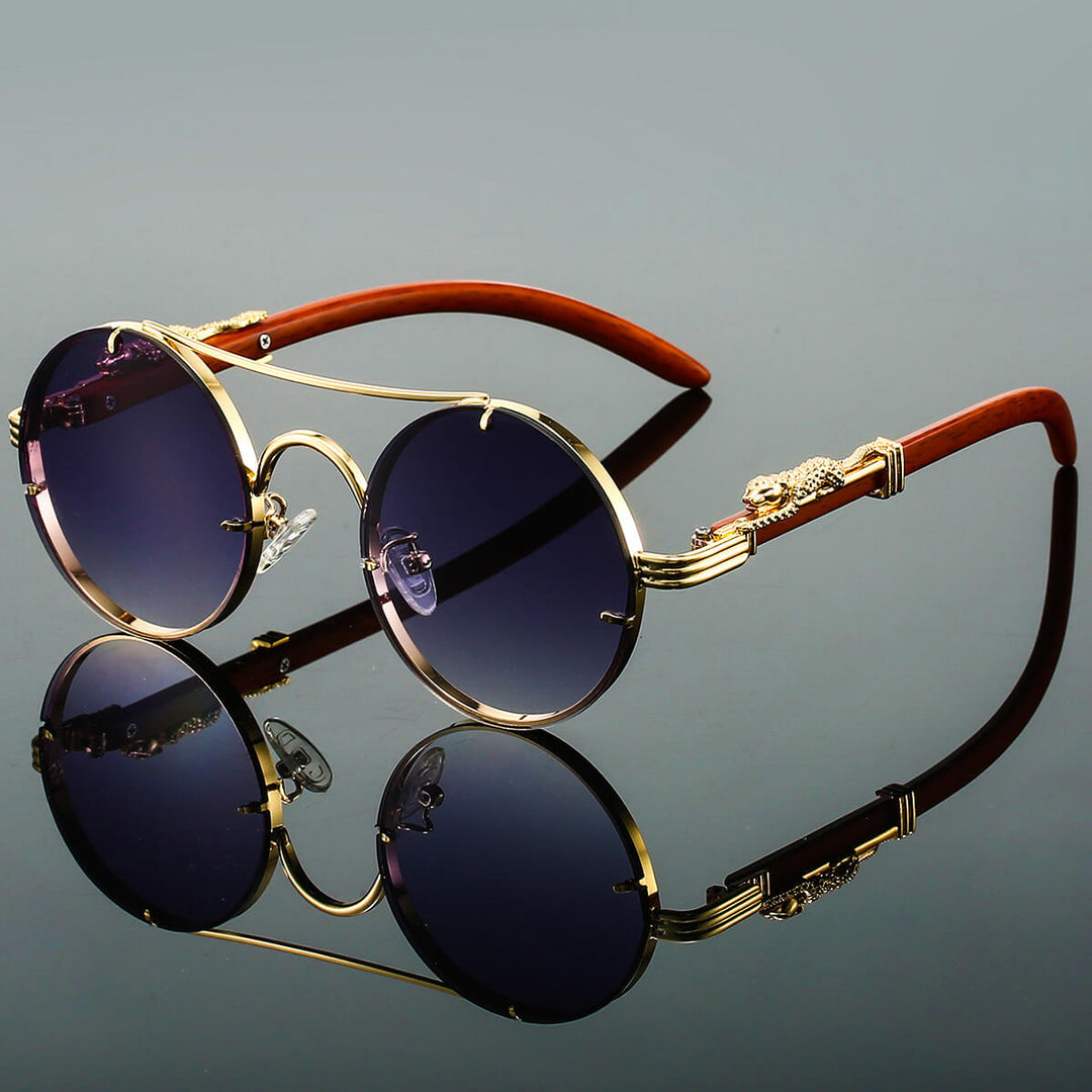 Moderne Vintage-Sonnenbrille, rund, in verschiedenen Farben. Ideal als Mode-Accessoire mit UV400 Schutz.