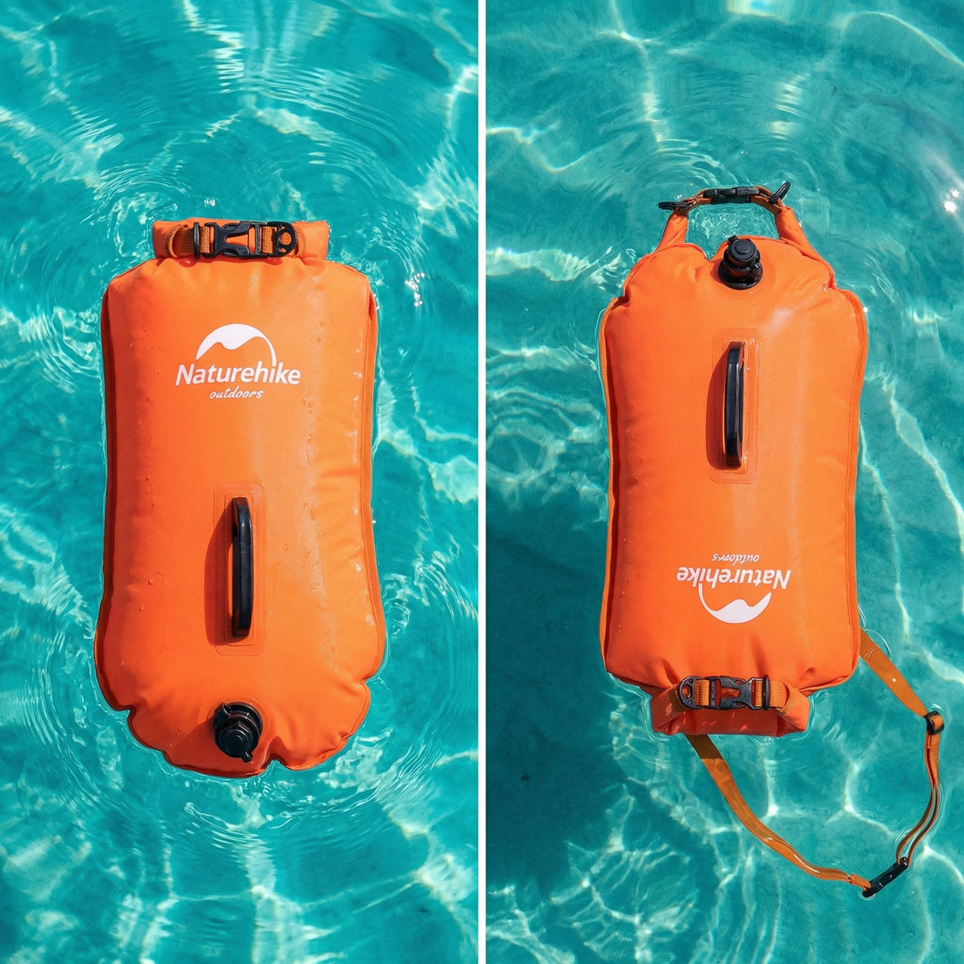 Praktische Schwimm-Boje & Trainingshilfe mit trockenem Staufach. Unterstützt dich beim Schwimmen im See.