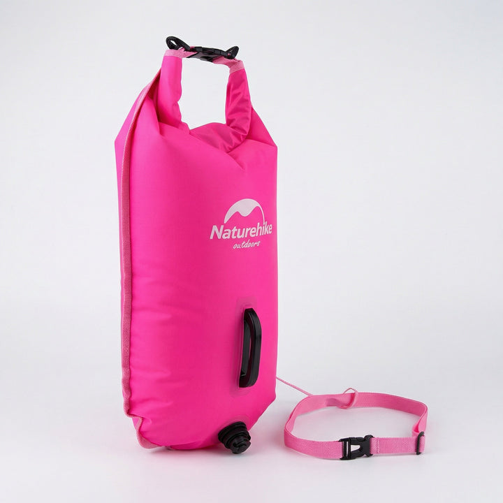 Hochsichtbare Schwimm-Boje in Fluororange mit wasserdichtem Fach. Ideal für offenes Wasser & Triathlons.