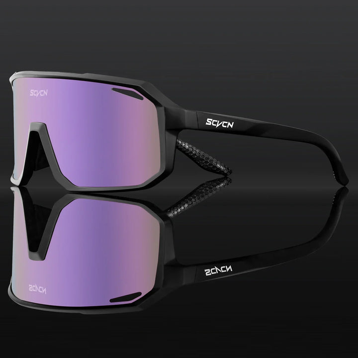 Vielseitige Unisex Sportsonnenbrille UV400, leichter TR90 Rahmen. Ideal für Sport & Freizeit.